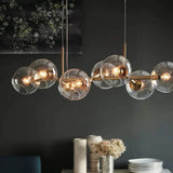 Lámpara Colgante Chandellier de Vidrio y Metal Dorado Privé
