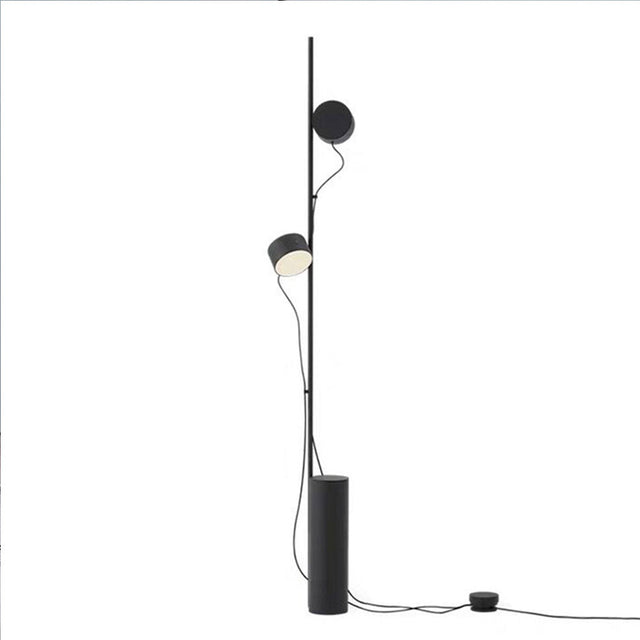 Lámpara de Pie de Aluminio Negro Frosta