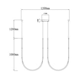 Lámpara Colgante de Aluminio Led Negra Flá