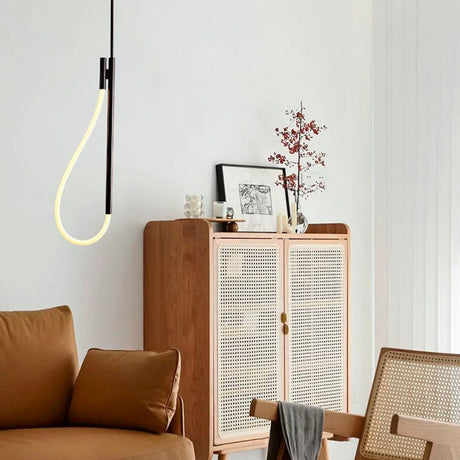 Lámpara de Aluminio Negro con Cuerda Led Lille