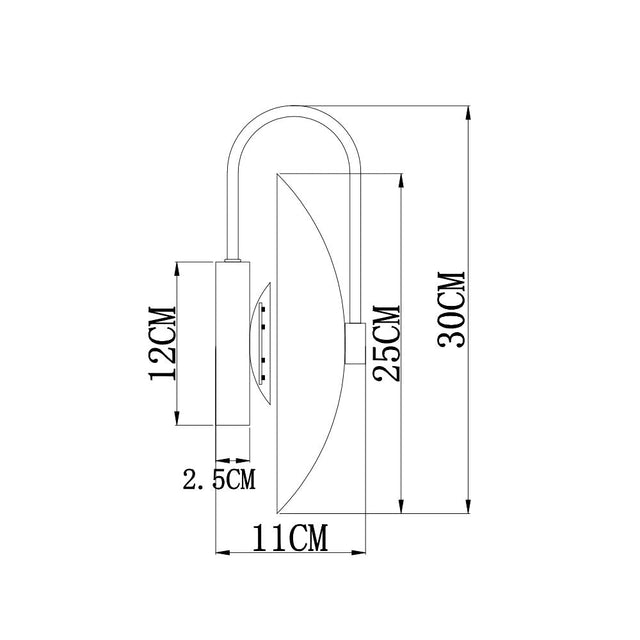 Apliqué de Aluminio Dorado y Vidrio Opal Blanco Kiruna