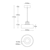 Lámpara Colgante de Aluminio Dorado y Vidrio Transparente Dijon