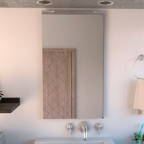 Espejo Garda Gris Con Diseño Moderno, Práctico y Funcional