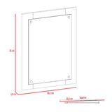 Espejo De Baño Vanguard Rovere y Blanco