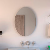 Espejo Napoli Gris Con Forma Ovalada