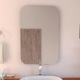 Espejo Pompei Gris Con Esquinas Ovaladas