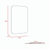 Espejo Pompei Gris Con Esquinas Ovaladas