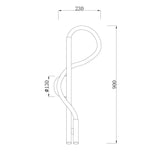 Apliqué de Aluminio Negro y Cordón Led Larvik