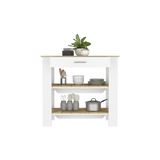 Mesa De Cocina Cala Blanco y Macadamia