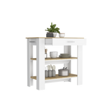 Mesa De Cocina Cala Blanco y Macadamia