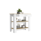 Mesa De Cocina Cala Blanco y Macadamia
