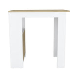Mesa De Cocina Stirling Blanco y Macadamia