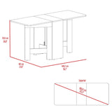 Mesa Abatible Compact Blanco y Macadamia
