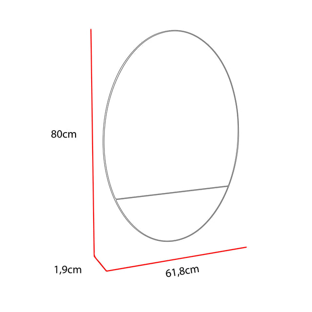Espejo Ferrara Sencillo Forma Ovalada