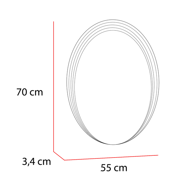 Espejo Zahara Ovalado