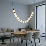 Lámpara colgante de aluminio y acrilico led negro Gouda