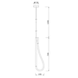 Lámpara de Aluminio Negro con Cuerda Led Lille