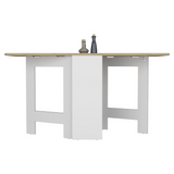 Mesa Abatible Compact Blanco y Macadamia