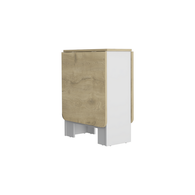 Mesa Abatible Compact Blanco y Macadamia