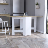 Mesa Abatible Compact Blanco y Macadamia