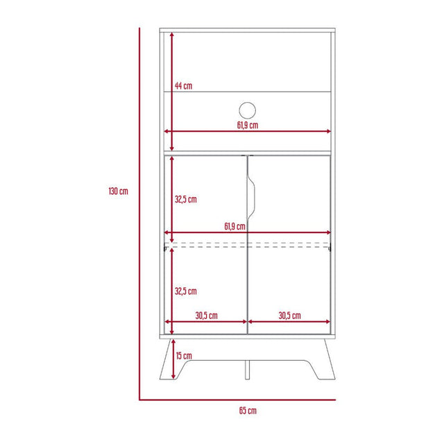 Mueble de Microondas Bajo BI Color