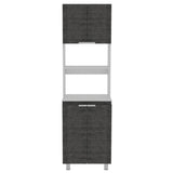 Mueble Microondas Fendi Roble Gris y Blanco