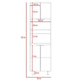 Mueble Microondas Fendi Roble Gris y Blanco