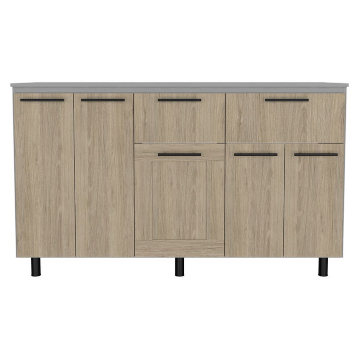 Modulo Inferior Kitchen Hasselt Gris y Rovere