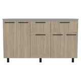 Modulo Inferior Kitchen Hasselt Gris y Rovere