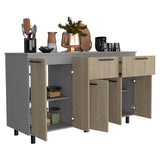 Modulo Inferior Kitchen Hasselt Gris y Rovere