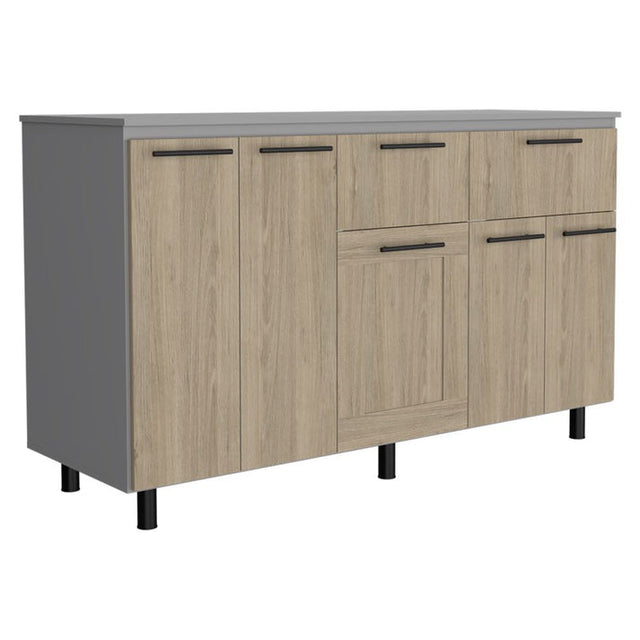 Modulo Inferior Kitchen Hasselt Gris y Rovere