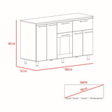 Modulo Inferior Kitchen Hasselt Gris y Rovere