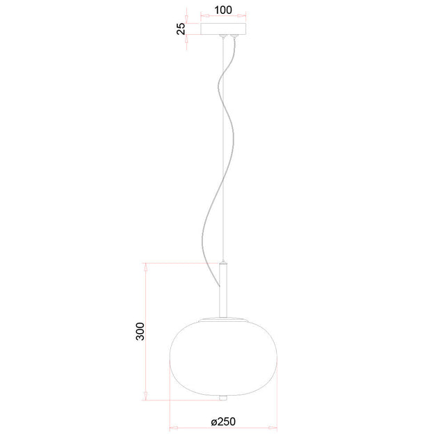 Lámpara colgante de vidrio Monserrat
