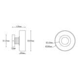 Apliqué de Aluminio Smoke y Vidrio Transparente Dijon