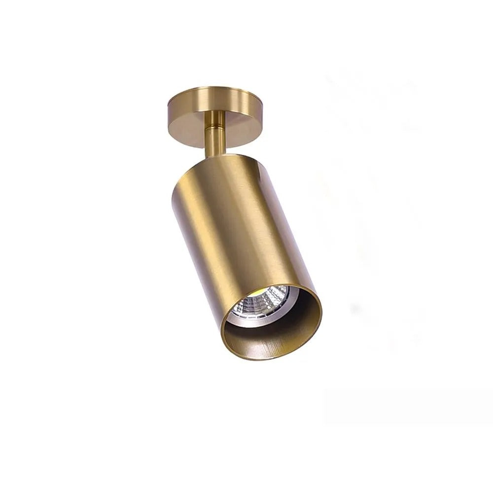 Foco porta gu10 negro-dorado sobrepuesto led modelo híades Konnergie