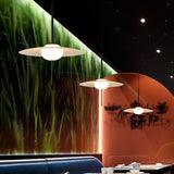 Lámpara colgante de aluminio negro y vidrio Paraná