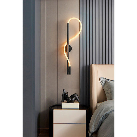 Apliqué de Aluminio Negro y Cordón Led Larvik