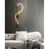 Apliqué de Aluminio Negro y Cordón Led Larvik