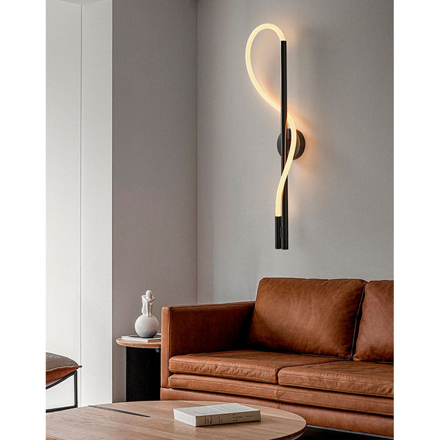 Apliqué de Aluminio Negro y Cordón Led Larvik