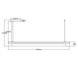 Lámpara de Aluminio Negro y Vidrio Rawson