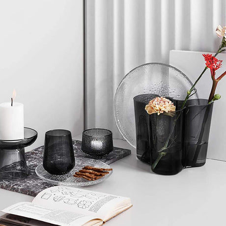 Florero Gris Oscuro Alvar Aalto 160 mm