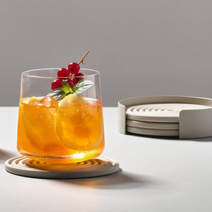 Set de 4 Posavasos Rocks Gris Cálido