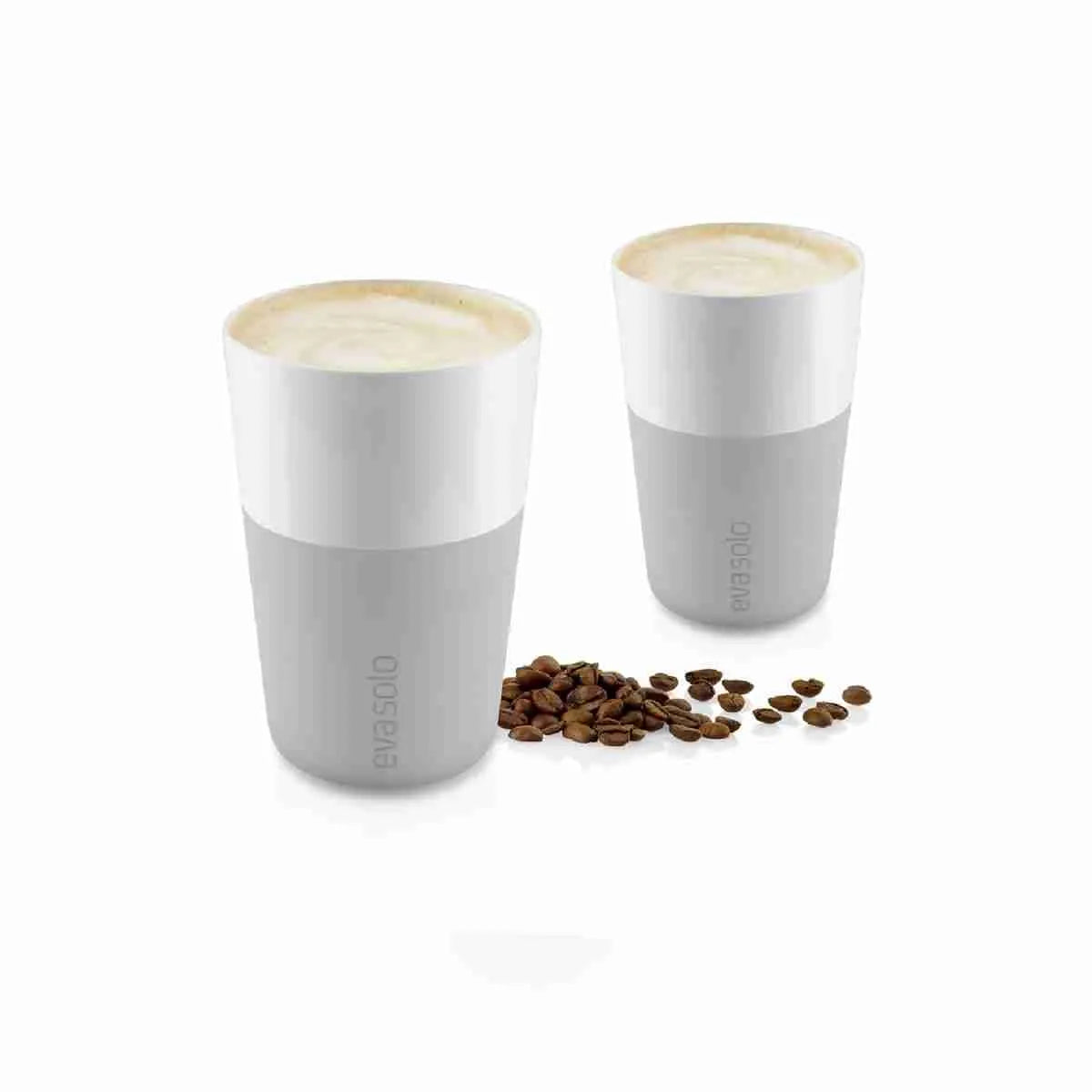 Set Dos Tazas Latte Marble Grey