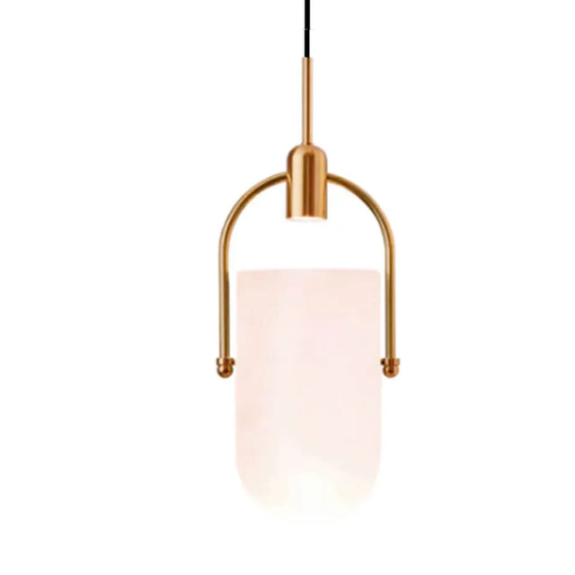 Lámpara Colgante de Aluminio y Vidrio Led Candle Light Blanca