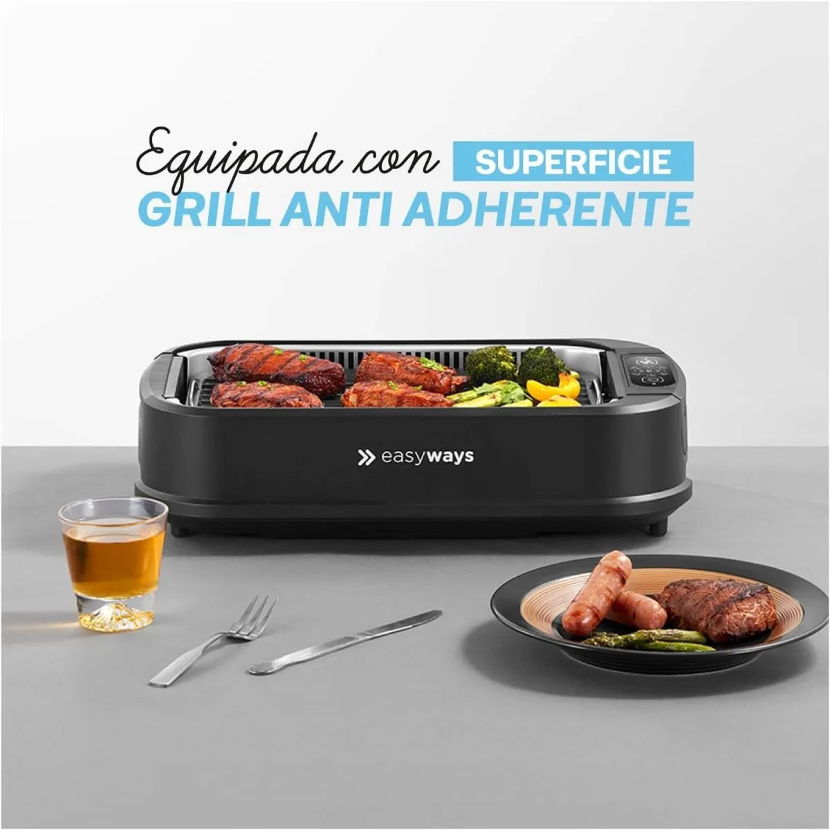 Parrilla Eléctrica Smokeless Grill Master