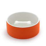 Plato Naranja Grande Para Comida de Mascotas