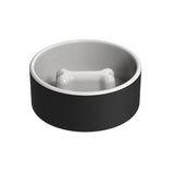 Plato Negro Grande Para Comida de Mascotas