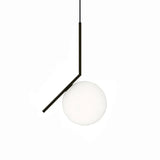 Lámpara Colgante de Aluminio Negro y Vidrio Equilibre D20