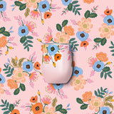 Copa Térmica Rifle Paper Stemless 355 ml Gloss Blush Lively Floral