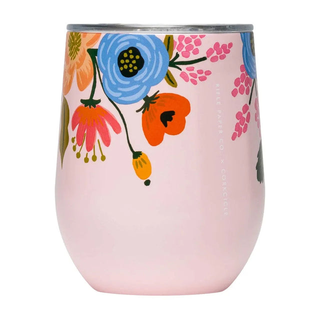 Copa Térmica Rifle Paper Stemless 355 ml Gloss Blush Lively Floral
